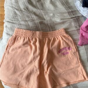H&M Peach Graphic Athletic Shorts
